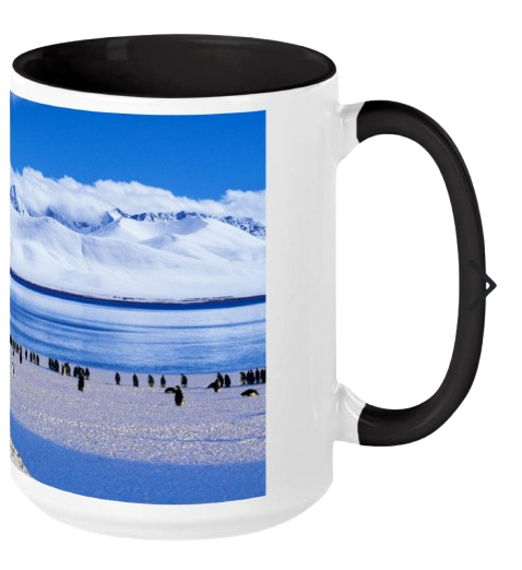 15oz Penguin Mug with Black Handle