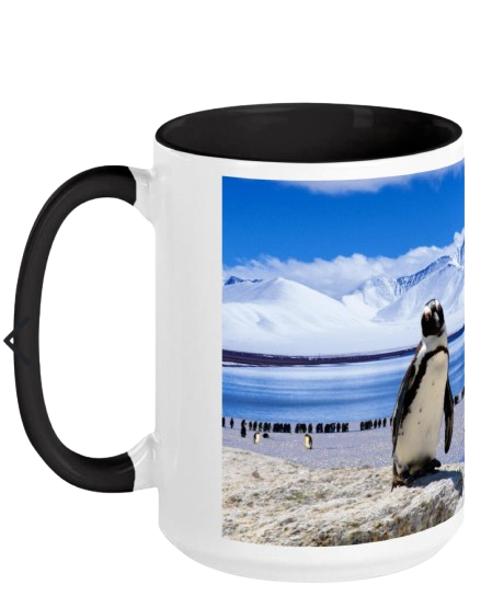 15oz Penguin Mug with Black Handle